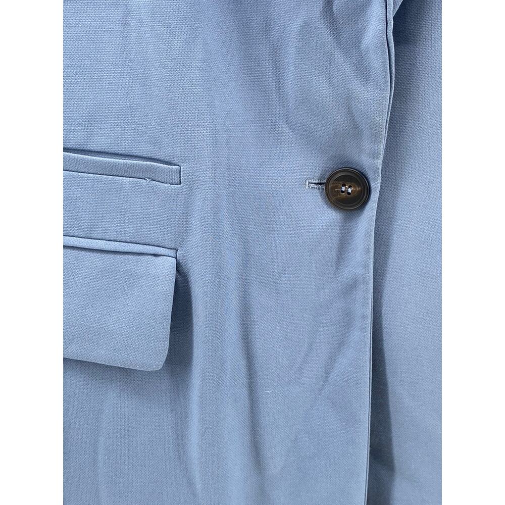 Zara Basic Women’s Blue Single-Button Long Sleeve… - image 4